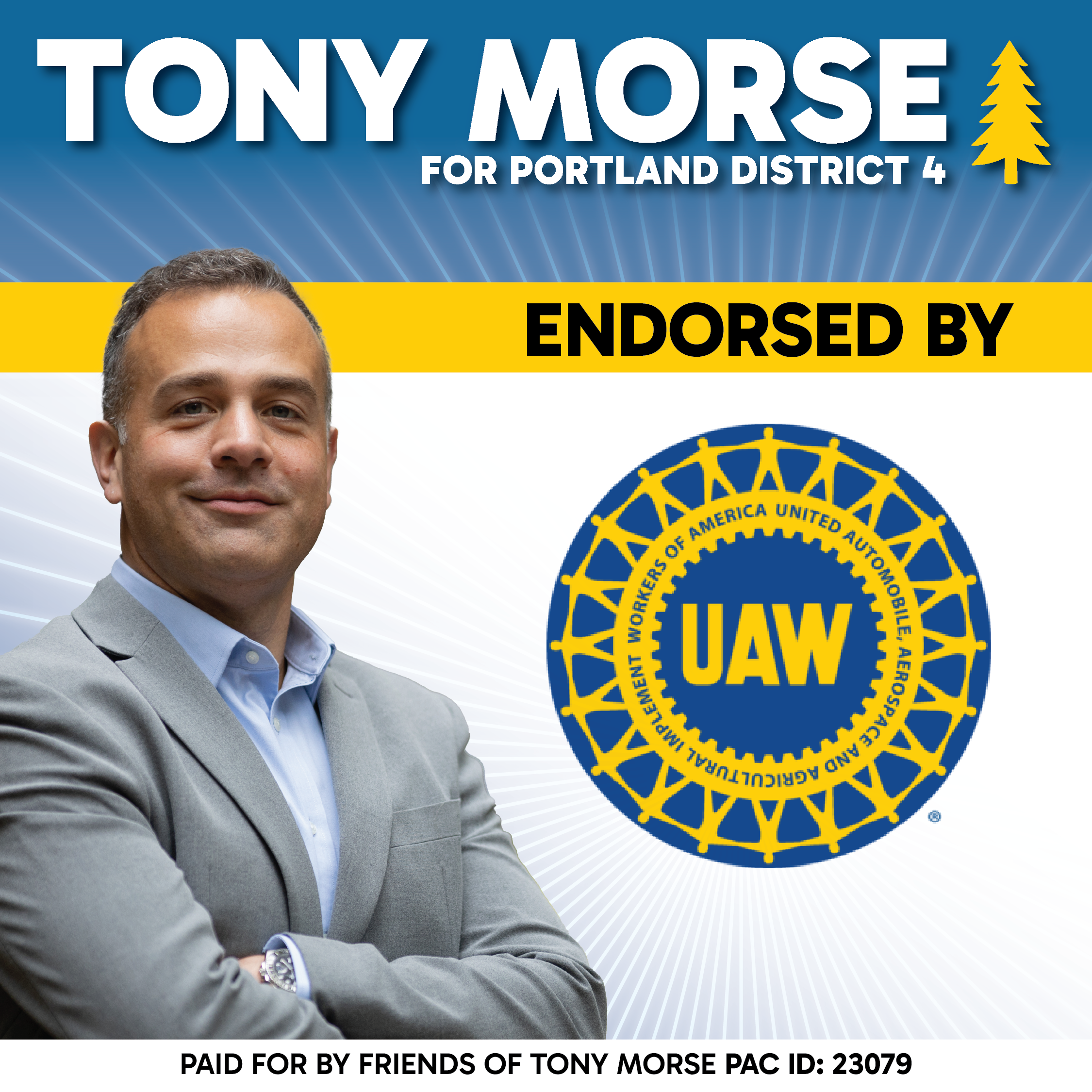 Tony Morse - UAW endorsement post